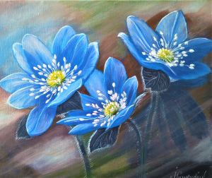 Blue flowers 300x252 px