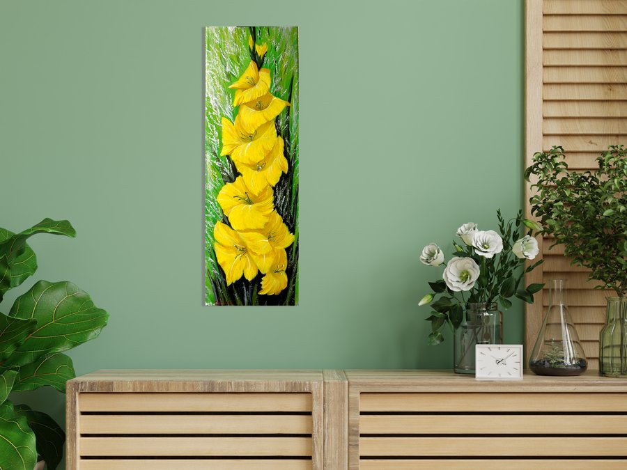 Yellow gladiolus
